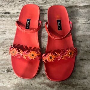 Bally Kitten heal leather sandals size 6.5